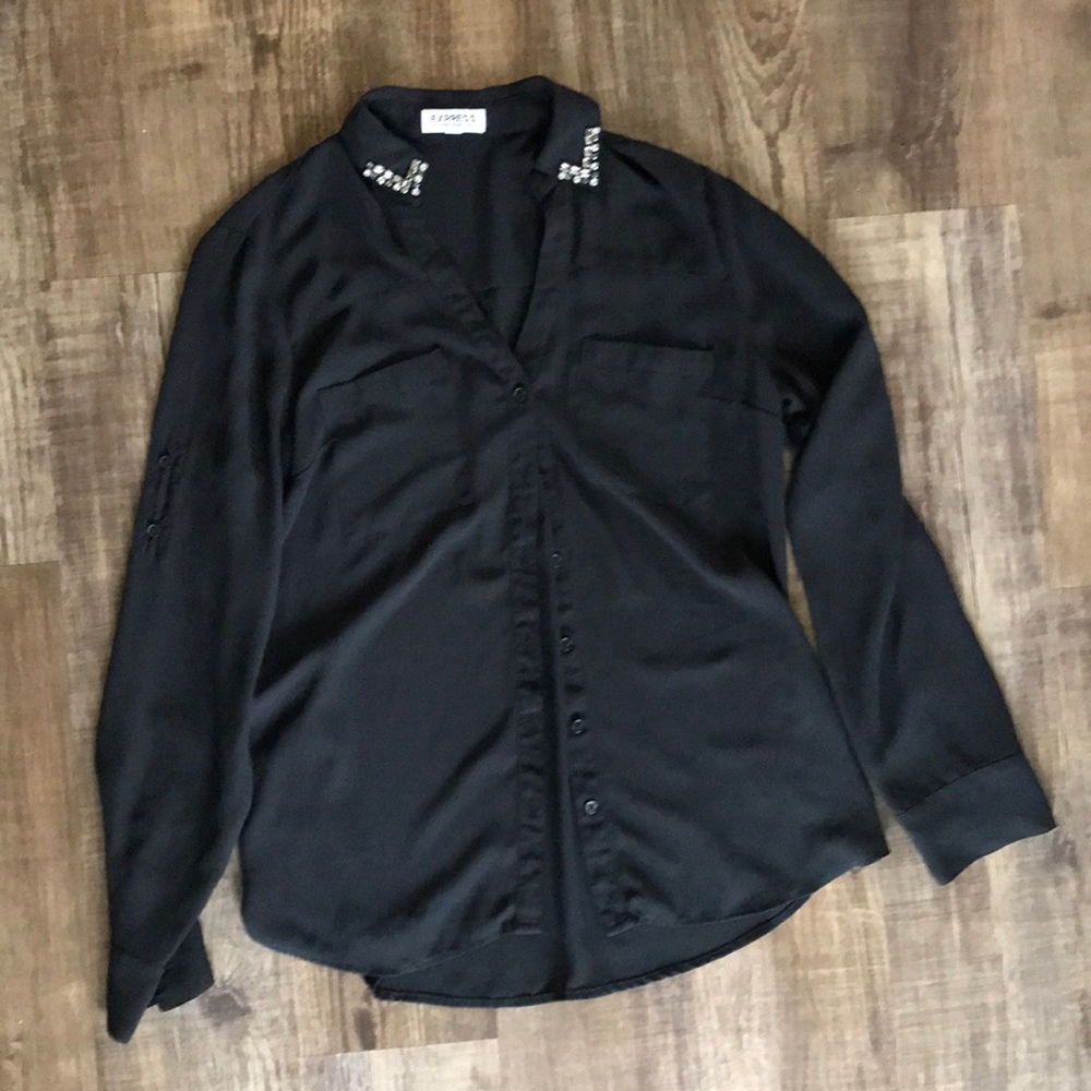 Express Embellished Button Up - image 1